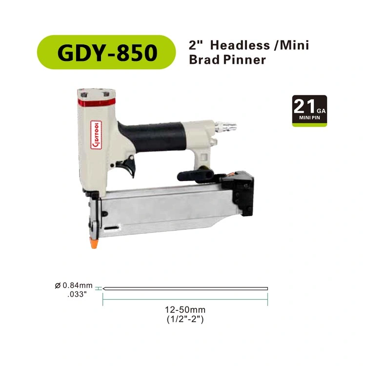 Ga. 21 Air Pin Nailer, Omer Mg40 Pin Nail Gun, Professional Pneumatic 2&prime;&prime; Micro Pin Nailer Ga. 21 Air Pinner Nail Gun Gdy-P850