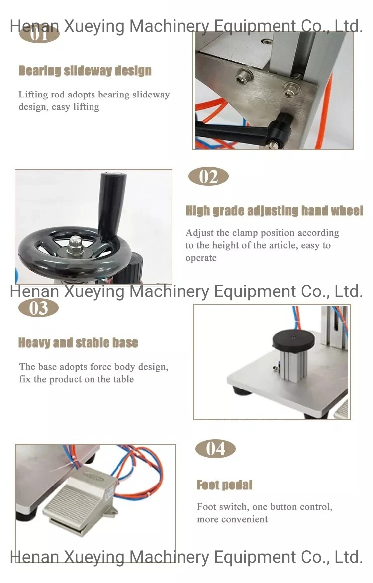 Xy-80 Semi Automatic Pneumatic Cosmetics Crimping Capping Machine Tool for Perfume Bottles